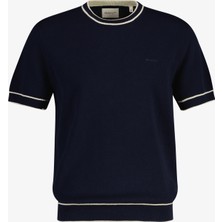 Gant Erkek Lacivert Regular Fit Kısa Kollu Triko 8030289.433