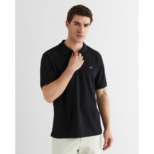 Gant Erkek Siyah Regular Fit Logolu Polo Yaka T-Shirt 24261121T.5