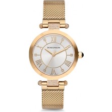 Romanson Kadın Kol Saati RM7A16QLGGASR1 Metal Kordonlu Altın Renkli Suya Dayanıklı