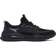 Derimod Zero Erkek Siyah Bağcıklı Kalın Tabanlı Kumaş Sneaker 26SFD69156F