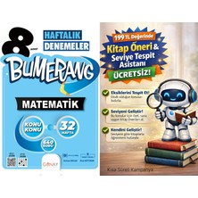 Günay Yayınları 8. Sınıf Matematik Bumerang Haftalık Deneme + 199 Tl Seviye Tespit ve Kitap Öneri Asistanı Hediye (Yeni Baskı)