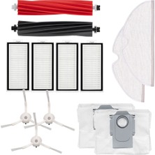 Parmis Roborock Uyumlu Q8 Max Robot Süpürge Ana Fırça, Hepa Filtre X4, Yan Fırça X3, Mop Bezi X2, Toz Torbası X2