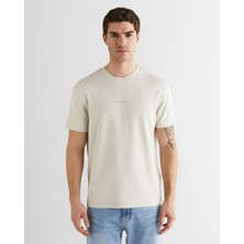 Gant Erkek Bej Baskılı Kısa Kollu T-Shirt 2326124T.34