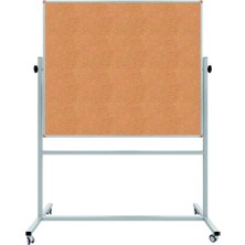 Panda Çift Taraflı Mobil Mantar Pano 120X140CM