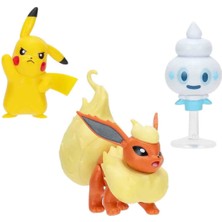 Jazwares Pokemon Battle 3’lü Figür Seti POK/95155-E - Flareon – Vanillite – Pikachu