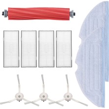 Parmis Roborock Uyumlu S7 Pro Ultra Robot Süpürge Ana Fırça, Hepa Filtre X4, Yan Fırça X3, Mop Bezi X2