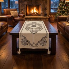 Hakiki %100 El Işçiliği Kastamonu Taş Baskı Runner 45X100 cm