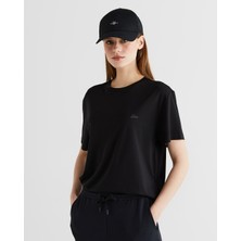 Gant Kadın Siyah Bisiklet Yaka Regular Fit T-Shirt 42326115T.5
