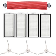 Parmis Roborock Uyumlu Q7+ Robot Süpürge Ana Fırça, Hepa Filtre X4, Yan Fırça X3