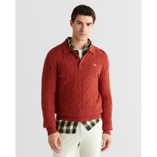 Gant Erkek Kırmızı Regular Fit Polo Yaka Triko 8050259.623