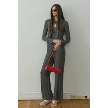 Suud Collection Füme Cosie Beli Lastikli Pantolon