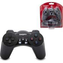 MiraLive Joypad - Gamepad Siyah Oyun Kolu USB Kablo 13 Düğme - 8 Yön Tetikleyici 1.5mt Kablo (4887)