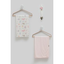 Caramell Basıc Kutulu Ikili Battaniye Emzik Askısı Üçlü Set -80X85 cm - Pembe - 0 - 12 Ay Pembe