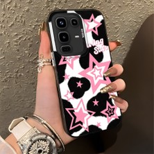 HONTINGA Infinix Note 50 Pro 4g ile Uyumlu Kılıfı Silikon Kenar Sert Arka Düşüme Önleyici Basitlik Anti Düşme Kamera Korumali Renkli Yıldızlar Desen Telefon Kılıfı Kadın ve Erkek Için Uygundur K1-0702