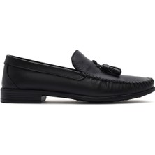 Derimod Erkek Siyah Püsküllü Deri Loafer 26SFD754218