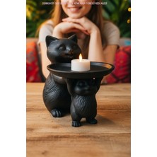 Oxyteez Kedi Organizer Plastik Kalp Tepsili Masaüstü Organizer
