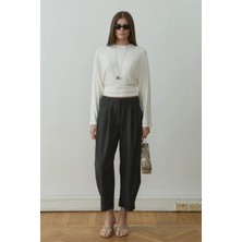 Suud Collection Ekru Sophia Yarasa Kol Bluz