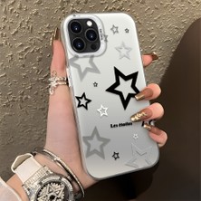 HONTINGA iPhone 13 Pro ile Uyumlu Kılıfı Silikon Kenar Sert Arka Düşüme Önleyici Basitlik Anti Düşme Kamera Korumali Yıldız Desen Telefon Kılıfı Kadın ve Erkek Için Uygundur K1-0703