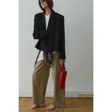 Suud Collection Siyah Ash Kruvaze Blazer Ceket