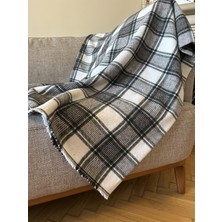 Stelo de Maro Check Throw Tv Battaniyesi & Koltuk Şalı Bej-Zümrüt-Siyah