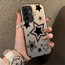 HONTINGA Samsung Galaxy A26 ile Uyumlu Kılıfı Silikon Kenar Sert Arka Düşüme Önleyici Basitlik Anti Düşme Kamera Korumali Yıldız Desen Telefon Kılıfı Kadın ve Erkek Için Uygundur K1-0709