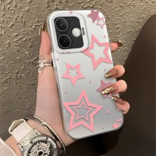 HONTINGA Oppo A5 Pro 5g ile Uyumlu Kılıfı Silikon Kenar Sert Arka Düşüme Önleyici Basitlik Anti Düşme Kamera Korumali Yıldız Desen Telefon Kılıfı Kadın ve Erkek Için Uygundur K1-0709