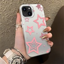 HONTINGA iPhone 13 Mini ile Uyumlu Kılıfı Silikon Kenar Sert Arka Düşüme Önleyici Basitlik Anti Düşme Kamera Korumali Yıldız Desen Telefon Kılıfı Kadın ve Erkek Için Uygundur K1-0709