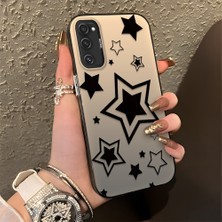 HONTINGA Samsung Galaxy S20 Fe ile Uyumlu Kılıfı Silikon Kenar Sert Arka Düşüme Önleyici Basitlik Anti Düşme Kamera Korumali Yıldız Desen Telefon Kılıfı Kadın ve Erkek Için Uygundur K1-0709