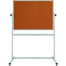 Panda Çift Taraflı Mobil Mantar Pano 90X120CM