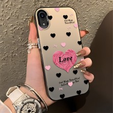 HONTINGA iPhone Xr ile Uyumlu Kılıfı Silikon Kenar Sert Arka Düşüme Önleyici Basitlik Anti Düşme Kamera Korumali Kalp Desen Telefon Kılıfı Kadın ve Erkek Için Uygundur K1-0708