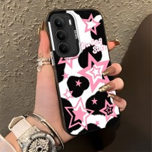 HONTINGA Realme C75 ile Uyumlu Kılıfı Silikon Kenar Sert Arka Düşüme Önleyici Basitlik Anti Düşme Kamera Korumali Renkli Yıldızlar Desen Telefon Kılıfı Kadın ve Erkek Için Uygundur K1-0702