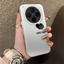 HONTINGA Vivo X300 ile Uyumlu Kılıfı Silikon Kenar Sert Arka Düşüme Önleyici Basitlik Anti Düşme Kamera Korumali Kalp Desen Telefon Kılıfı Kadın ve Erkek Için Uygundur K1-0710