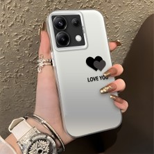 HONTINGA Poco X6 5g ile Uyumlu Kılıfı Silikon Kenar Sert Arka Düşüme Önleyici Basitlik Anti Düşme Kamera Korumali Kalp Desen Telefon Kılıfı Kadın ve Erkek Için Uygundur K1-0710