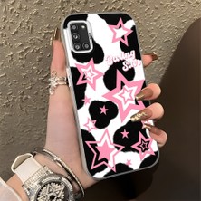 HONTINGA Samsung Galaxy A31 ile Uyumlu Kılıfı Silikon Kenar Sert Arka Düşüme Önleyici Basitlik Anti Düşme Kamera Korumali Renkli Yıldızlar Desen Telefon Kılıfı Kadın ve Erkek Için Uygundur K1-0702