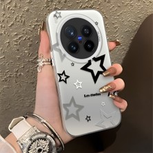 HONTINGA Vivo X300 Pro ile Uyumlu Kılıfı Silikon Kenar Sert Arka Düşüme Önleyici Basitlik Anti Düşme Kamera Korumali Yıldız Desen Telefon Kılıfı Kadın ve Erkek Için Uygundur K1-0703