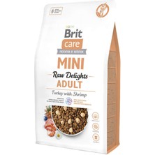 Brit Care Mini Raw Delights Karidesli ve Hindili Tahılsız Küçük Irk Yetişkin Köpek Maması 2 kg