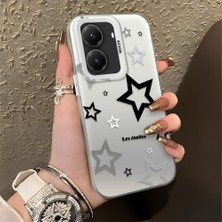 HONTINGA Poco X7 Pro ile Uyumlu Kılıfı Silikon Kenar Sert Arka Düşüme Önleyici Basitlik Anti Düşme Kamera Korumali Yıldız Desen Telefon Kılıfı Kadın ve Erkek Için Uygundur K1-0703