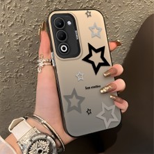 HONTINGA Oppo A5 5g ile Uyumlu Kılıfı Silikon Kenar Sert Arka Düşüme Önleyici Basitlik Anti Düşme Kamera Korumali Yıldız Desen Telefon Kılıfı Kadın ve Erkek Için Uygundur K1-0704