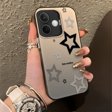 HONTINGA Oppo A5 Pro 5g ile Uyumlu Kılıfı Silikon Kenar Sert Arka Düşüme Önleyici Basitlik Anti Düşme Kamera Korumali Yıldız Desen Telefon Kılıfı Kadın ve Erkek Için Uygundur K1-0704