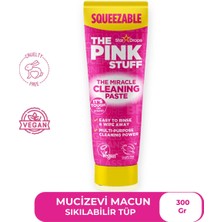 The Pink Stuff Sıkılabilir Temizlik Macunu 300GR-YANMIŞ Yağ ve Zorlu Lekeler-Vegan-Mutfak ve Banyo Kolay Kullanım