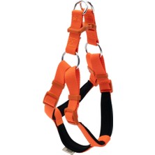 Doggie Dokuma Köpek Göğüs Tasması Medium 2X45-55CM Turuncu