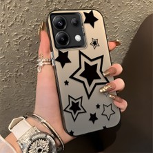 HONTINGA Redmi Note 13 Pro 5g ile Uyumlu Kılıfı Silikon Kenar Sert Arka Düşüme Önleyici Basitlik Anti Düşme Kamera Korumali Yıldız Desen Telefon Kılıfı Kadın ve Erkek Için Uygundur K1-0709
