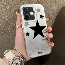 HONTINGA Oppo A5 Pro 5g ile Uyumlu Kılıfı Silikon Kenar Sert Arka Düşüme Önleyici Basitlik Anti Düşme Kamera Korumali Yıldız Desen Telefon Kılıfı Kadın ve Erkek Için Uygundur K1-0706