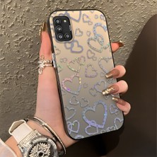 HONTINGA Samsung Galaxy A31 ile Uyumlu Kılıfı Silikon Kenar Sert Arka Düşüme Önleyici Basitlik Anti Düşme Kamera Korumali Kalp Desen Telefon Kılıfı Kadın ve Erkek Için Uygundur K1-0710