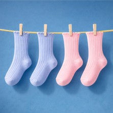 Solde Premium Kız Bebek Soket Çorap 2’li Deneme Paketi – Pastel Renkler