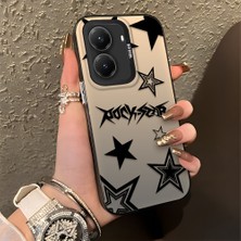 HONTINGA Poco X7 Pro ile Uyumlu Kılıfı Silikon Kenar Sert Arka Düşüme Önleyici Basitlik Anti Düşme Kamera Korumali Yıldız Desen Telefon Kılıfı Kadın ve Erkek Için Uygundur K1-0706