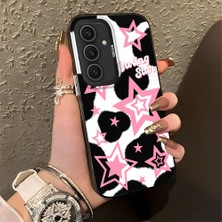 HONTINGA Samsung Galaxy S25 Plus ile Uyumlu Kılıfı Silikon Kenar Sert Arka Düşüme Önleyici Basitlik Anti Düşme Kamera Korumali Renkli Yıldızlar Desen Telefon Kılıfı Kadın ve Erkek Için Uygundur K1-0702