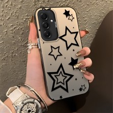 HONTINGA Samsung Galaxy A36 ile Uyumlu Kılıfı Silikon Kenar Sert Arka Düşüme Önleyici Basitlik Anti Düşme Kamera Korumali Yıldız Desen Telefon Kılıfı Kadın ve Erkek Için Uygundur K1-0703