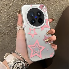 HONTINGA Vivo X200 Pro ile Uyumlu Kılıfı Silikon Kenar Sert Arka Düşüme Önleyici Basitlik Anti Düşme Kamera Korumali Yıldız Desen Telefon Kılıfı Kadın ve Erkek Için Uygundur K1-0709