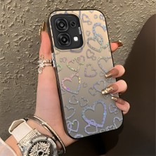 HONTINGA Oppo A6 Pro 4g ile Uyumlu Kılıfı Silikon Kenar Sert Arka Düşüme Önleyici Basitlik Anti Düşme Kamera Korumali Kalp Desen Telefon Kılıfı Kadın ve Erkek Için Uygundur K1-0710